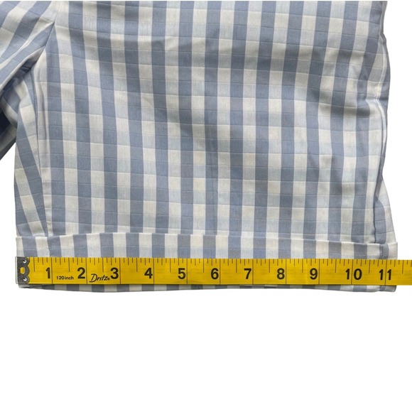 Lauren Ralph Lauren Gingham Shorts Blue White Size 2 Cuffed NWT - Picture 9 of 9